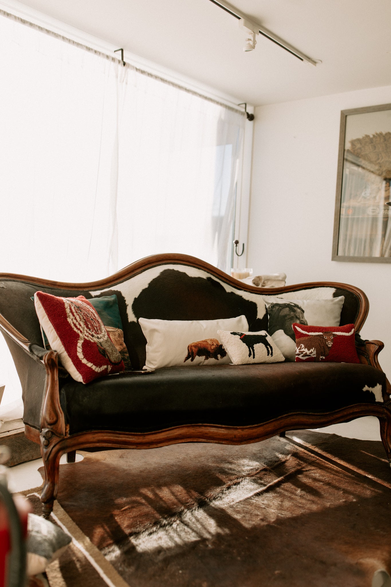 Vintage Cowhide Sofa Cody And Sioux