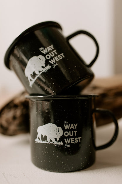 Way Out West Enamel Mug