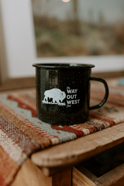 Way Out West Enamel Mug