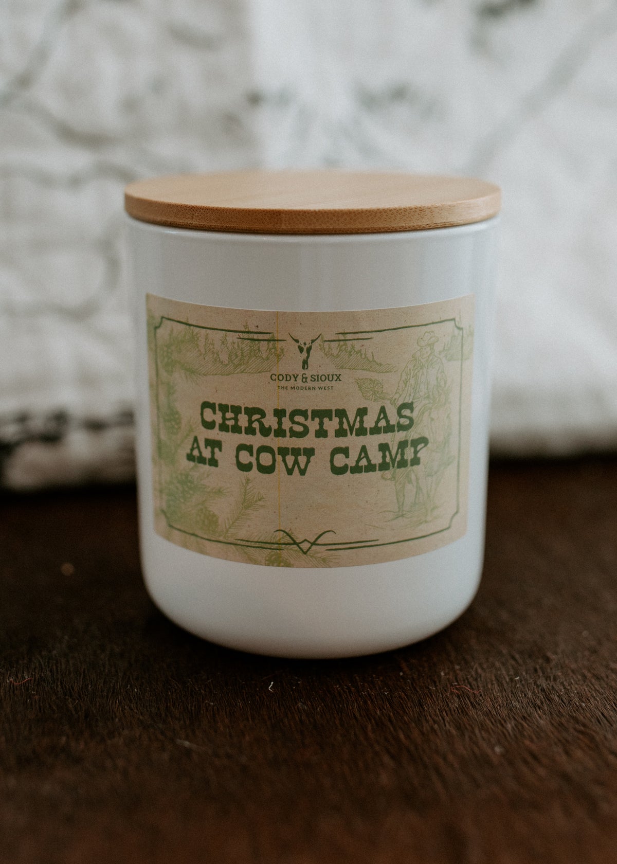 Way Out West Candle -  Christmas at Cow Camp