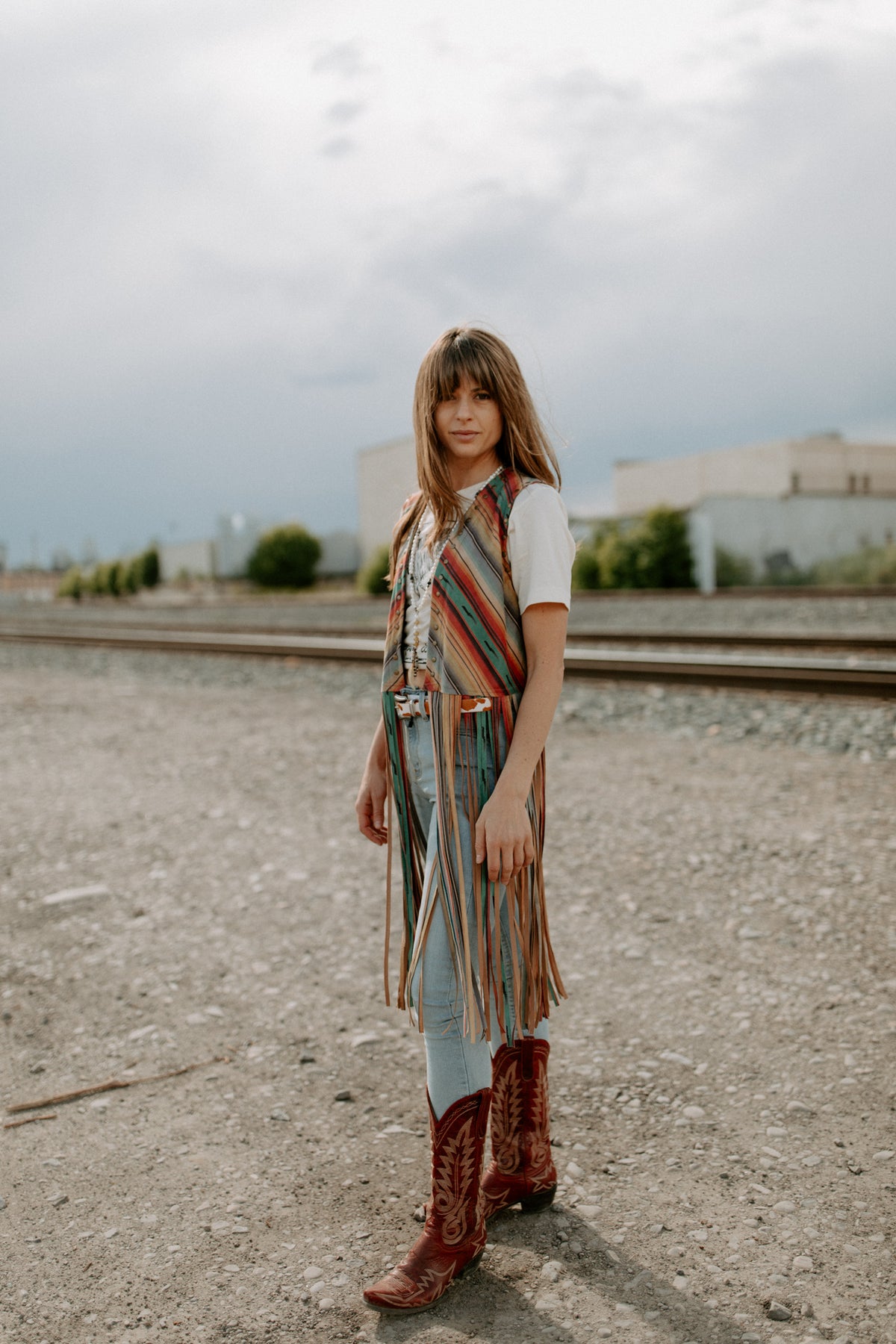 Serape Vest with Fringe by Scully