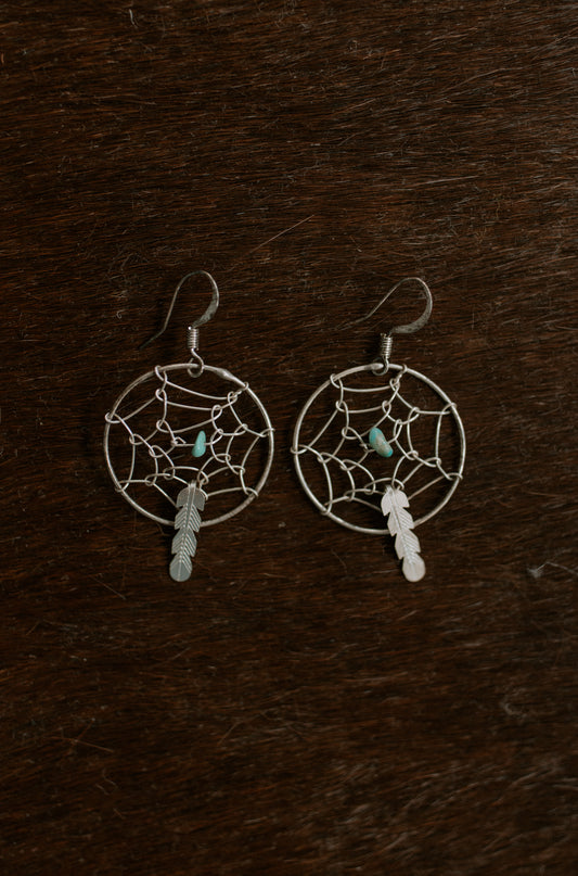 Silver Dreamcatcher Earrings