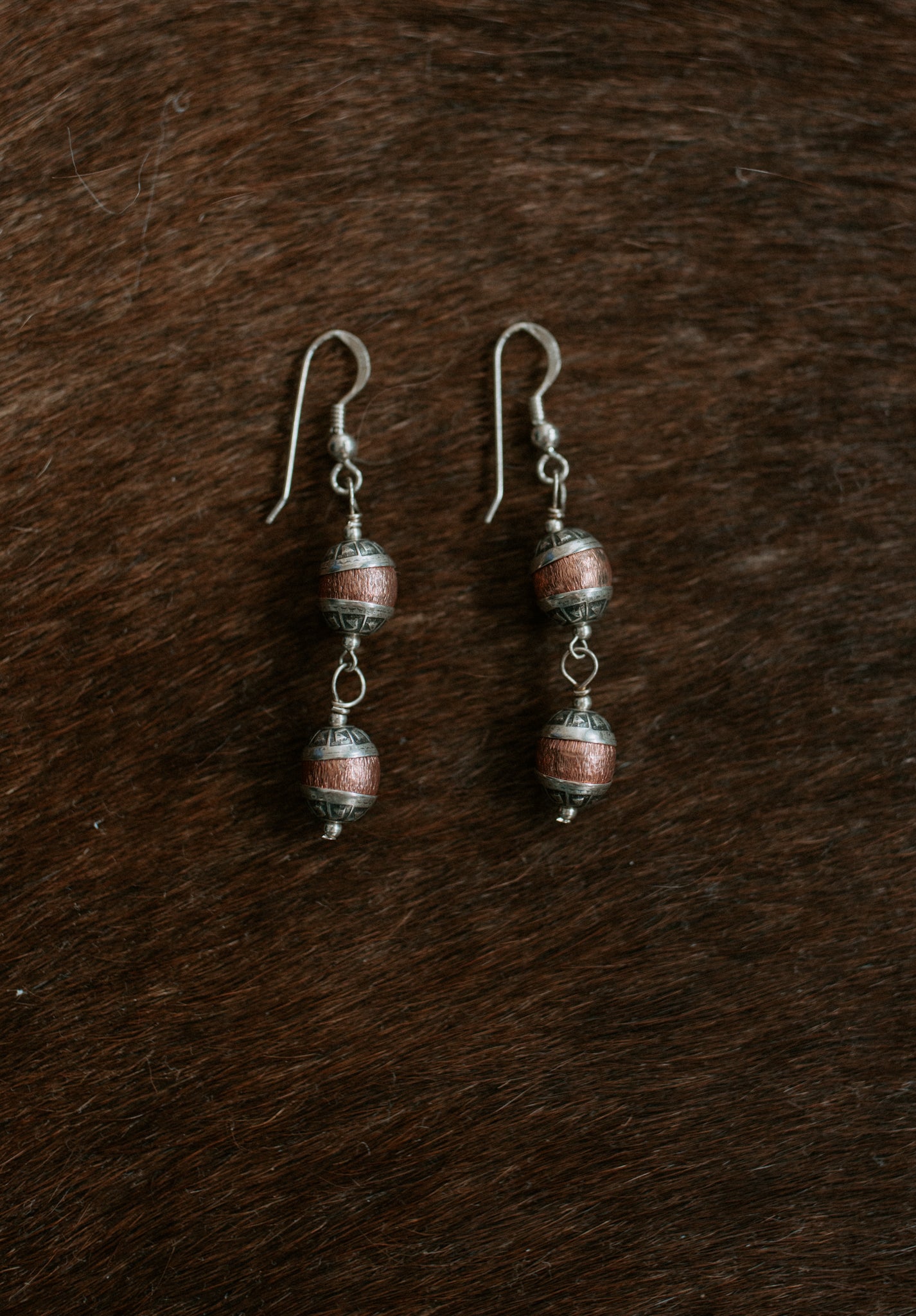 Copper Aztec Earrings