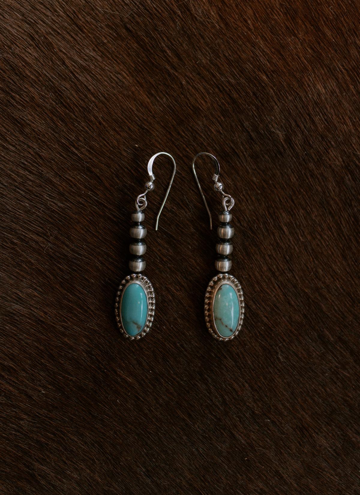 Turquoise &amp; Navajo Pearl Earrings