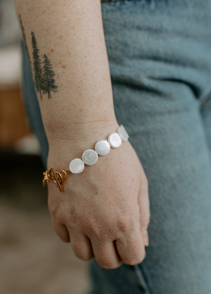 Pearl Coin Bracelet