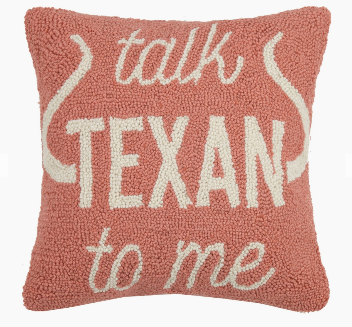 Talk Texan to Me Wool Hook Pillow