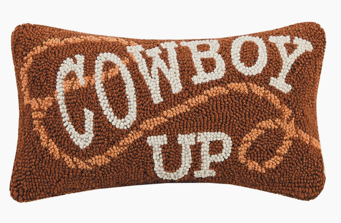 Cowboy Up Wool Hook Pillow