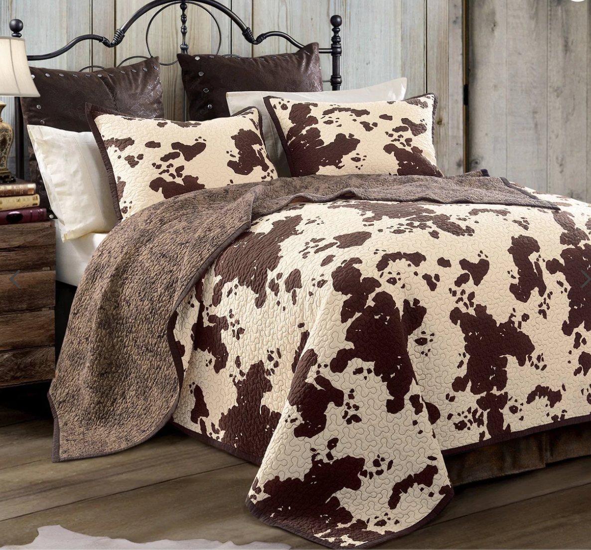 Elsa Cowhide Reversible Quilt Set