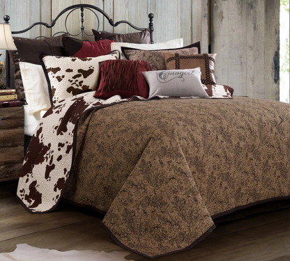 Elsa Cowhide Reversible Quilt Set