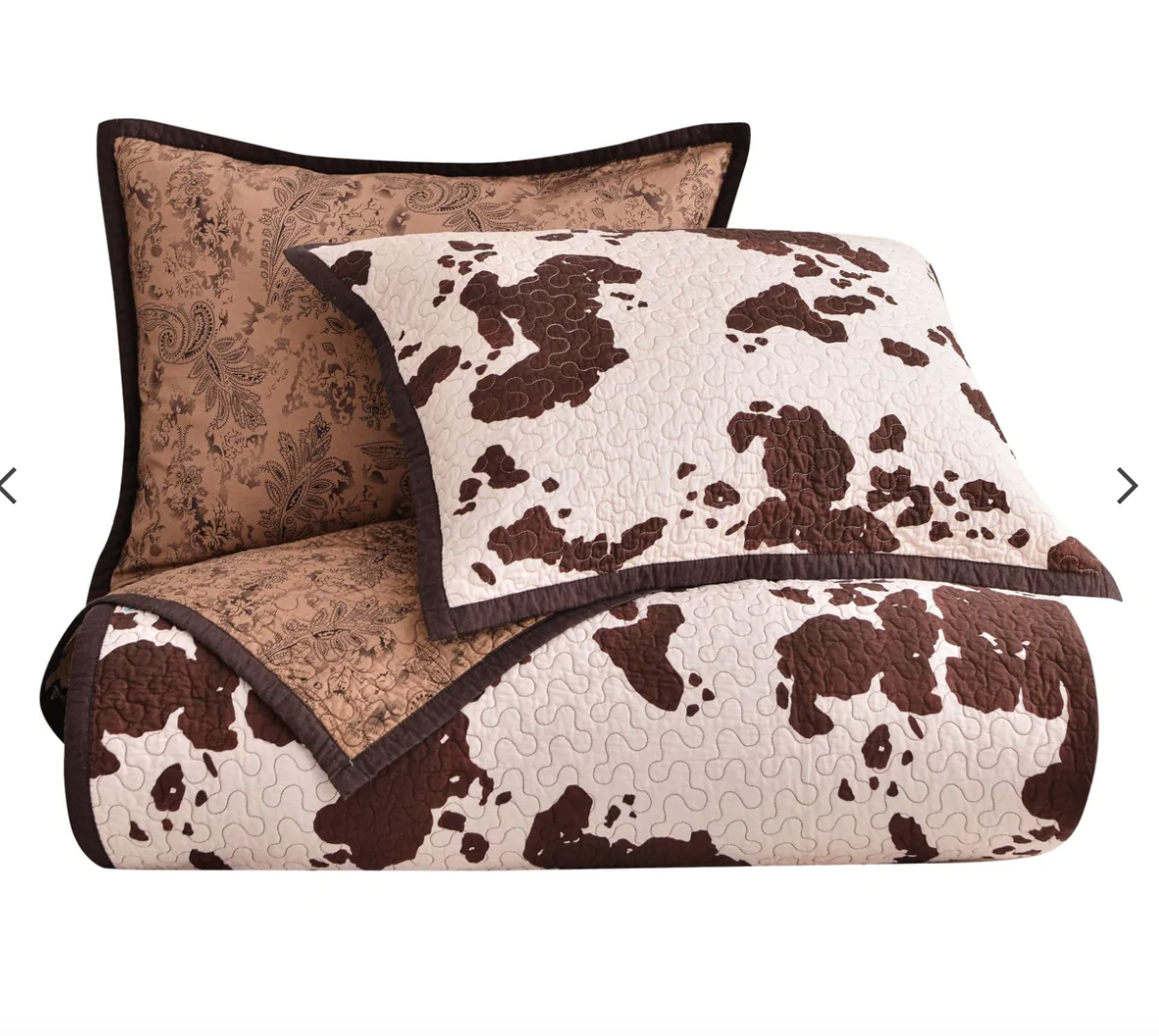 Elsa Cowhide Reversible Quilt Set