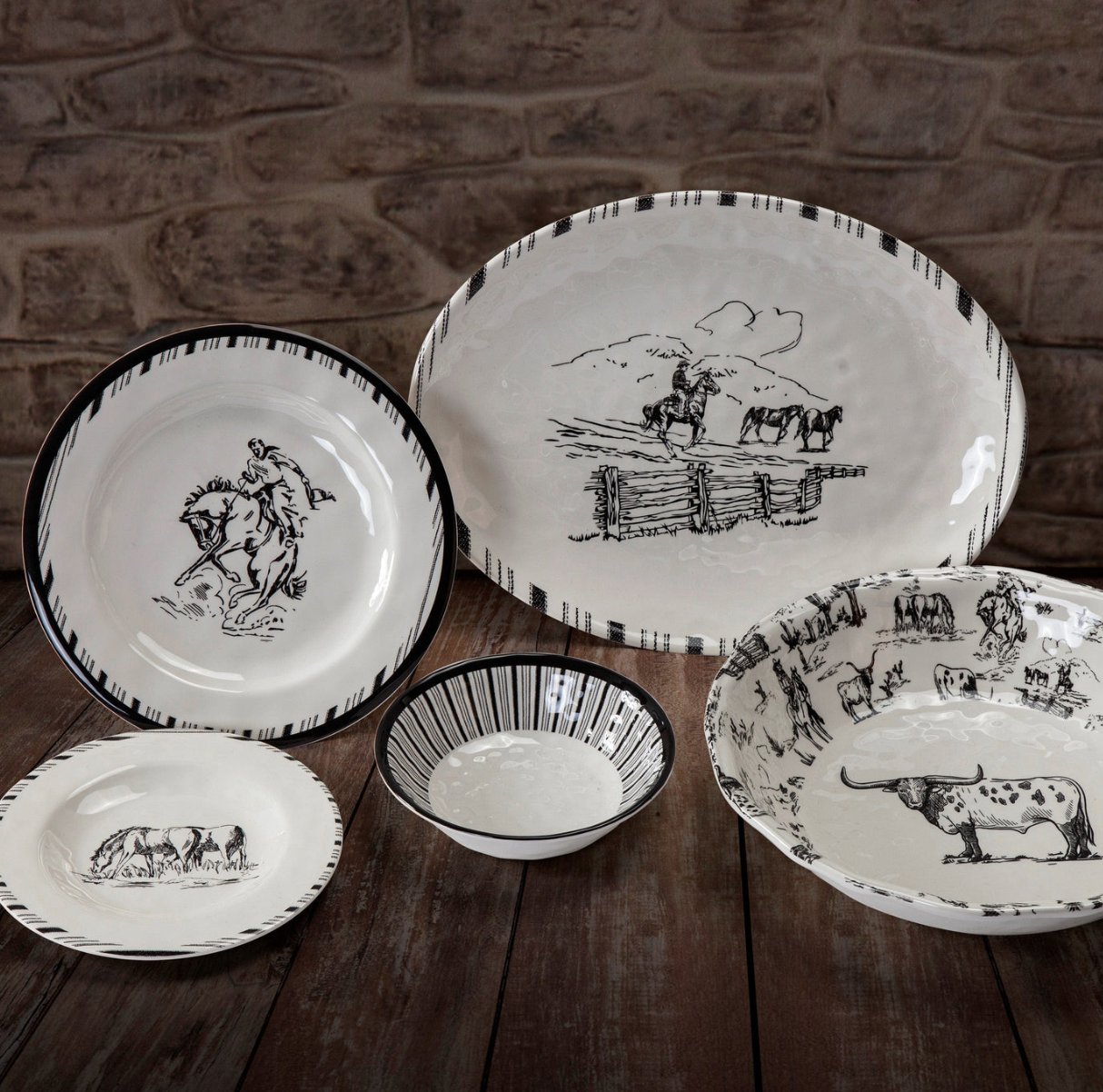 Ranch Life Melamine Dinner Set